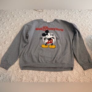 Walt Disney World Mickey Crew Neck Sweatshirt in Grey